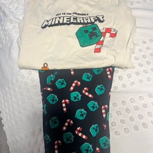 Minecraft Pajama Set with Creeper Design